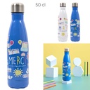 The Concept Factory Bouteille Isotherme Merci Bleue 50cl