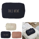 Tom Et Zoe Pochette Bébé Joli Bébé Double Gaze Bleu Marine 28x18cm