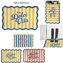 Je Cherche Une Idée Paillasson Coco Brosse La Dolce Vita Rayures Jaune Bleu 60x40 cm