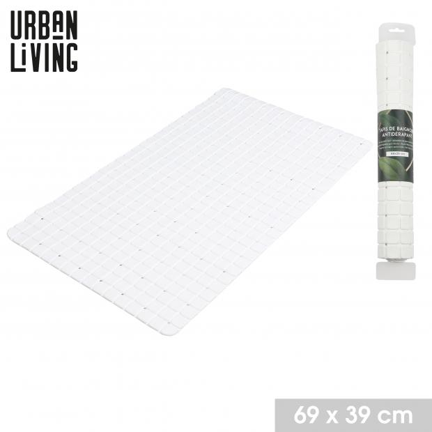 Urban Living Tapis de Bain Antidérapant Blanc 69x39 cm