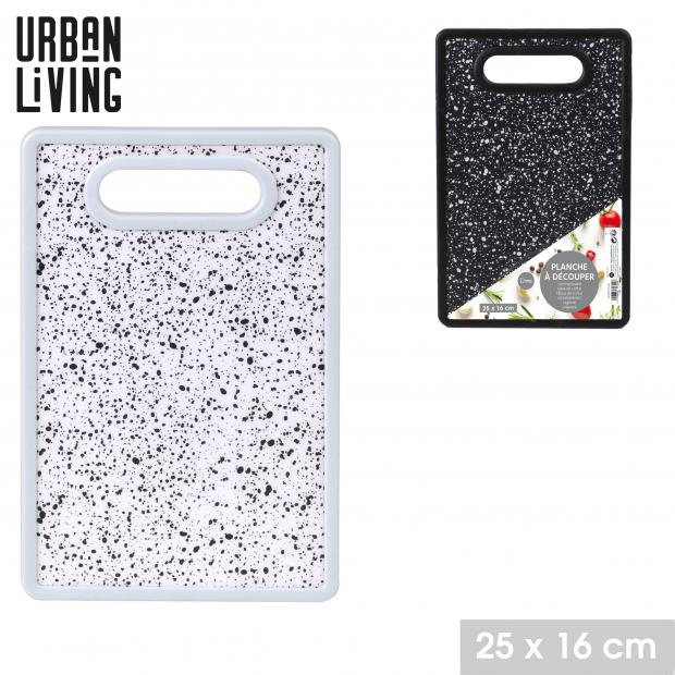 Planche à Découper Urban Living Effet Granite Gris ou Noir 25x16cm