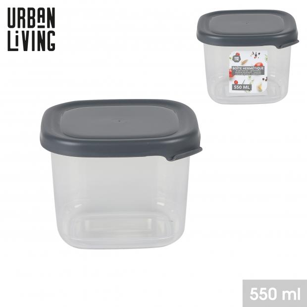 Urban Living KITCHEN PLUS Boîte Hermétique 550ml Plastique Gris