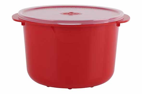 Decor Microsafe Cuiseur Riz Vapeur Micro-ondes Rouge 2.75L
