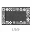 Douceur d'Intérieur - Tapis d'Entrée Caoutchouc Carociment 45x75 cm Noir & Blanc