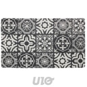 Douceur d'Intérieur Tapis Lisbonne PVC Rectangulaire 45x75 cm Gris & Blanc