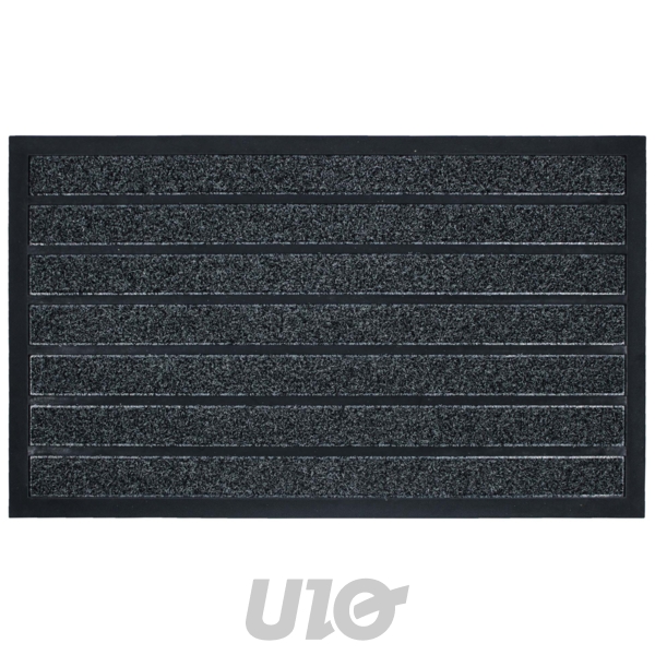 Douceur d'Intérieur Paillasson Grattoir Marco Rectangulaire Gris PVC 45x75 cm