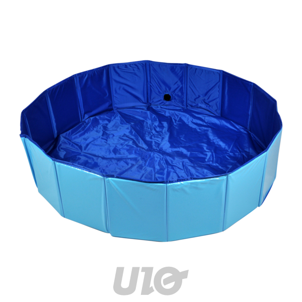 PISCINE PLIABLE POUR CHIEN D.120*H.30CM BLEU