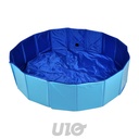 PISCINE PLIABLE POUR CHIEN D.120*H.30CM BLEU