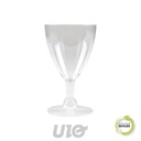 Homea Lot de 6 Verres à Pied Plastique Réutilisable 18cl Transparent