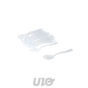 Homea - Lot de 25 Mini Cuillères Réutilisables PS Transparent 10cm