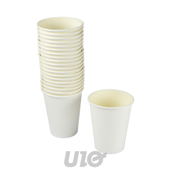 Homea Lot 20 Gobelets Bière Carton 35cl Blanc Sans Film Plastique