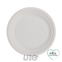 SET DE 12 ASSIETTES RONDES EN CANNE A SUCRE D22CM BLANC