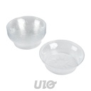 Homea - Lot de 6 Bols Réutilisables Plastique Transparent 350ml