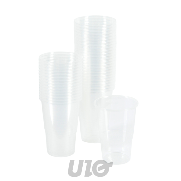 Homea Lot 50 Gobelets PP Réutilisables 33cl Transparent