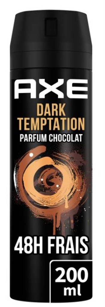 Axe Déodorant Spray Homme Dark Temptation Parfum Chocolat 48h Frais 200ml