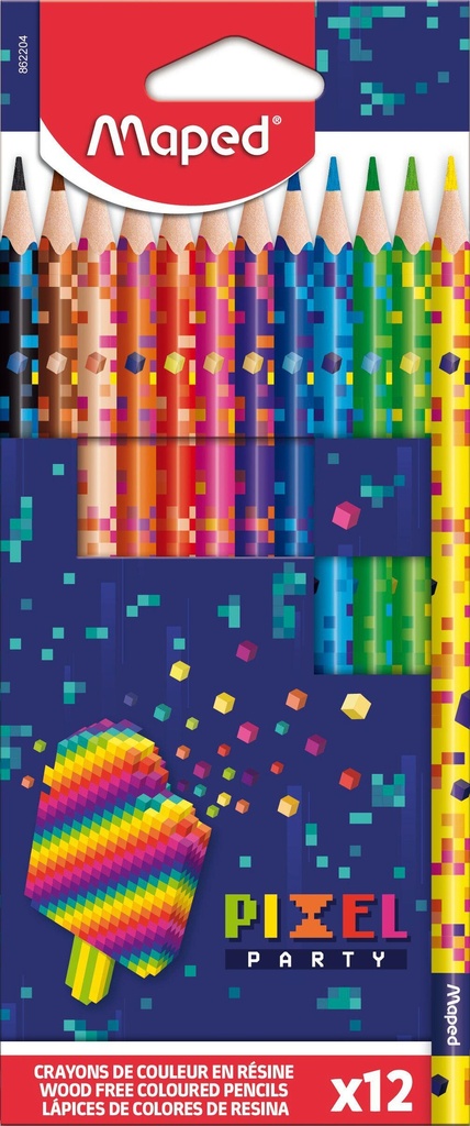 ETUI 12 CRAYONS COUL MAPED