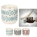 Bougie Parfumée Home Deco Factory Céramique Motif Turquoise LA COLLECTION ORIGINE Laine et Brume