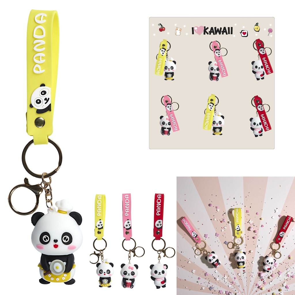Porte-clés Panda Mignon Chef The Concept Factory Silicone