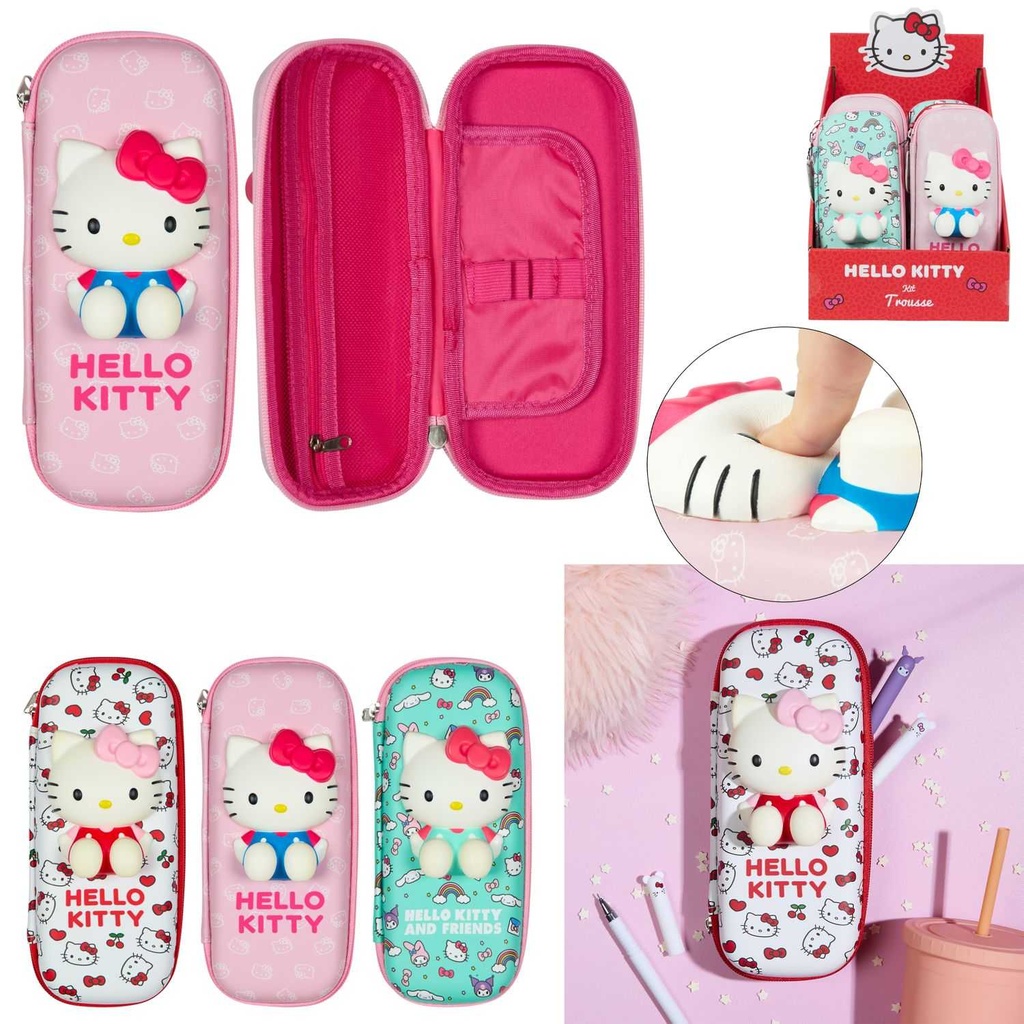 Trousse Scolaire Double Compartiments Hello Kitty 3D