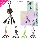 Porte-clés Adaptateur 4 en 1 Chat Kawaii The Concept Factory