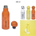 Bouteille Isotherme The Concept Factory SWIIGO Sport 40 cl Orange Basketball, Football ou Tennis