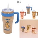 Mug de voyage The Concept Factory Mini Miami Capy Cadabra 60cl Paille