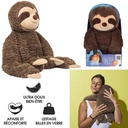 Jeux 2 Momes Peluche Lestée Paresseux Câlin Ultra Doux Marron