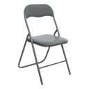 5Five Chaise Pliante Basic Gris PVC/Acier Robuste & Compacte
