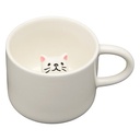 Mug Atmosphera Nippon Chat 3D Porcelaine Blanc 32 cl
