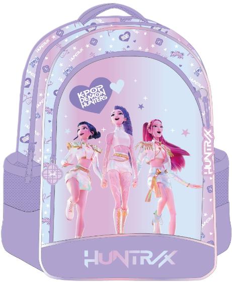 KPop Sac à dos Demon Hunters Huntrix Rose Lilas 2 compartiments