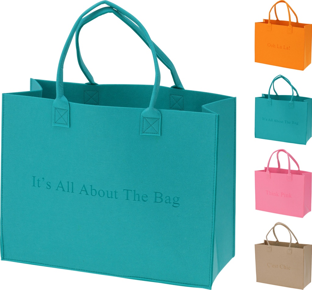 Sac Cabas en Feutre 44x34cm - 4 Couleurs Disponibles