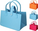 Sac Cabas Mini Feutre Bleu Clair 30x17x20 cm - 3 Couleurs Disponibles