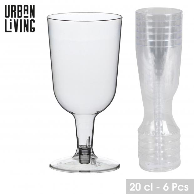 REUTILISABLE VERRE A PIED X 6PCS 20CL