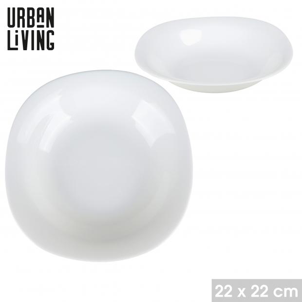 Urban Living Bergame Assiette Creuse Opale Carrée 22CM
