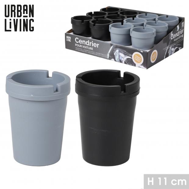 Urban Living Cendrier de Voiture 11cm Noir et Gris Assortis