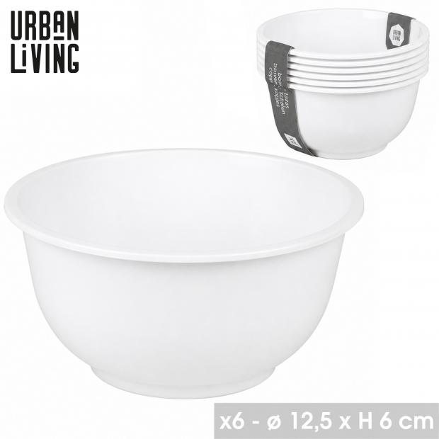 Urban Living Coupelles Blanches Lot de 6 | 450 ml | Ø 12,5 cm