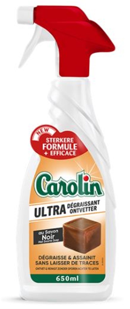 Carolin Ultra Dégraissant Spray Savon Noir 650ml