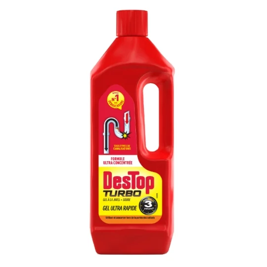 Destop Turbo Gel Déboucheur Javel Ultra Rapide 1L