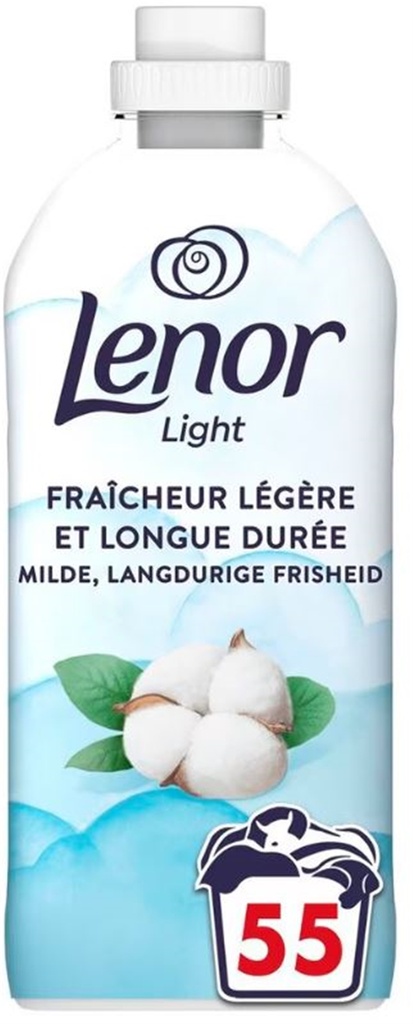 Lenor Adoucissant Light Fraîcheur de Coton, 55 Doses, 1.155L