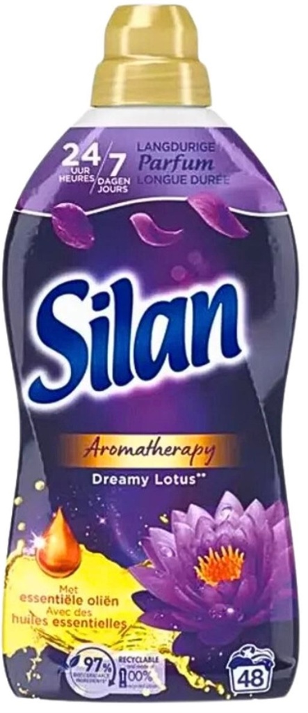Silan Adoucissant Aromatherapy Dreamy Lotus 48 Doses 1,056L Parfum Longue Durée