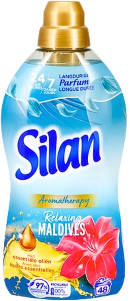 Silan Adoucissant Concentré Aromatherapy Maldives Relaxantes 48 Doses 1,056L