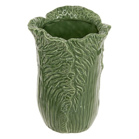 Atmosphera Vase Lisière Salade Céramique Vert H.20cm