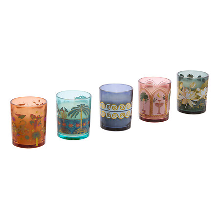 Atmosphera Coffret 5 Bougies Parfumées Odyssea 85g Verre Multicolore