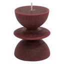 Bougie Décorative Totem Homy Atmosphera Bordeaux 9,5 cm