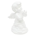 Statuette Ange Chérubin Blanc Résine 19cm Déco
