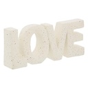 Déco mot à poser Love Deniz long 21 cm résine