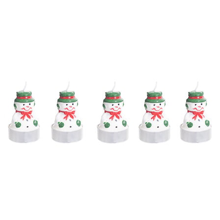Atmosphera Lot 5 Bougies Chauffe-plat Bonhomme de Neige Noël 17g