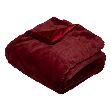 Plaid fourrure Atmosphera 130x180 cm rouge