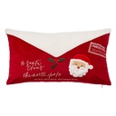 Atmosphera Coussin Déco Noël Lettre Père Noël Rouge Blanc 50x30 cm