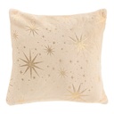 Atmosphera Coussin Décoratif Étoiles Dorées Blanc Polyester 40x40 cm